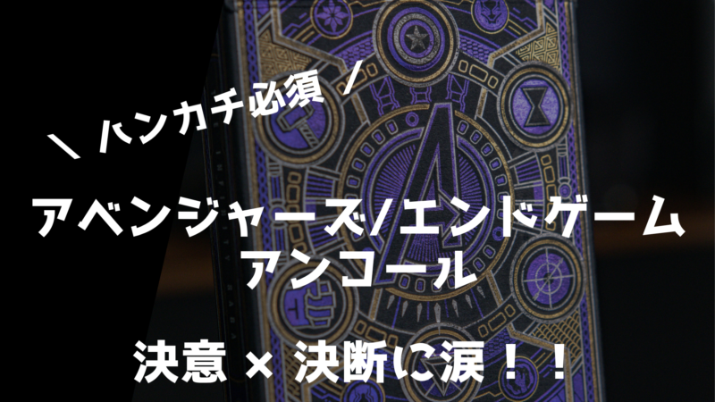 【ハンカチ必須！】アベンジャーズ/エンドゲーム：アンコール鑑賞！決意と決断に涙！